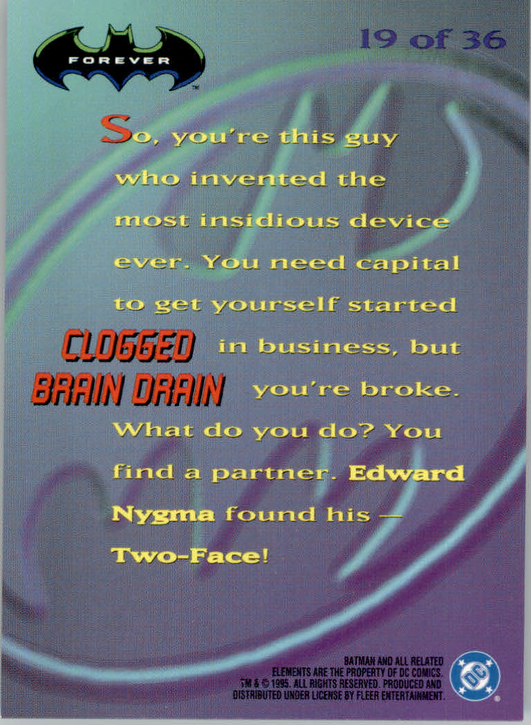 Batman Forever (1995 Fleer Ultra) "Insert" Cards - Picture 61 of 93