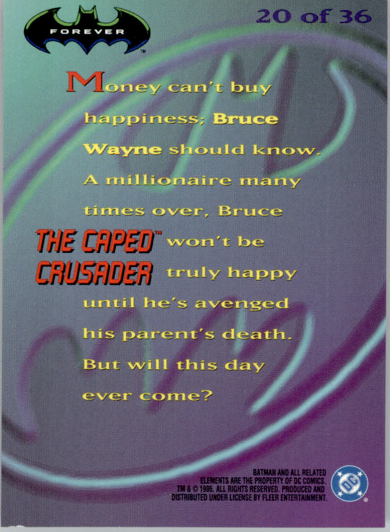 Batman Forever (1995 Fleer Ultra) "Insert" Cards - Picture 63 of 93