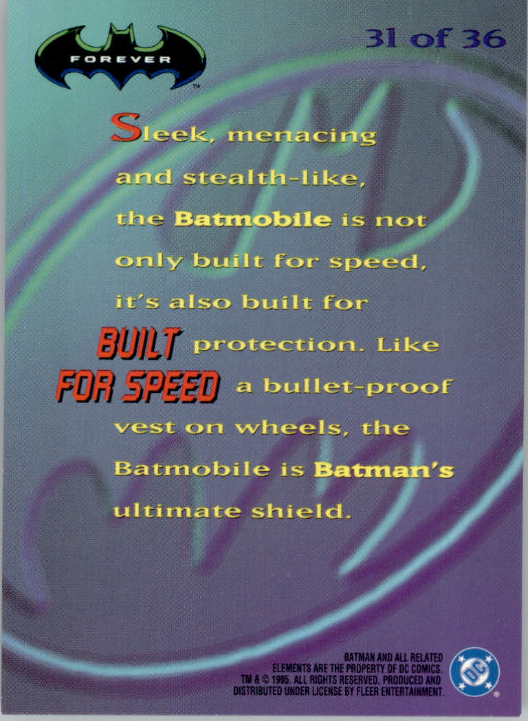 Batman Forever (1995 Fleer Ultra) "Insert" Cards - Picture 85 of 93