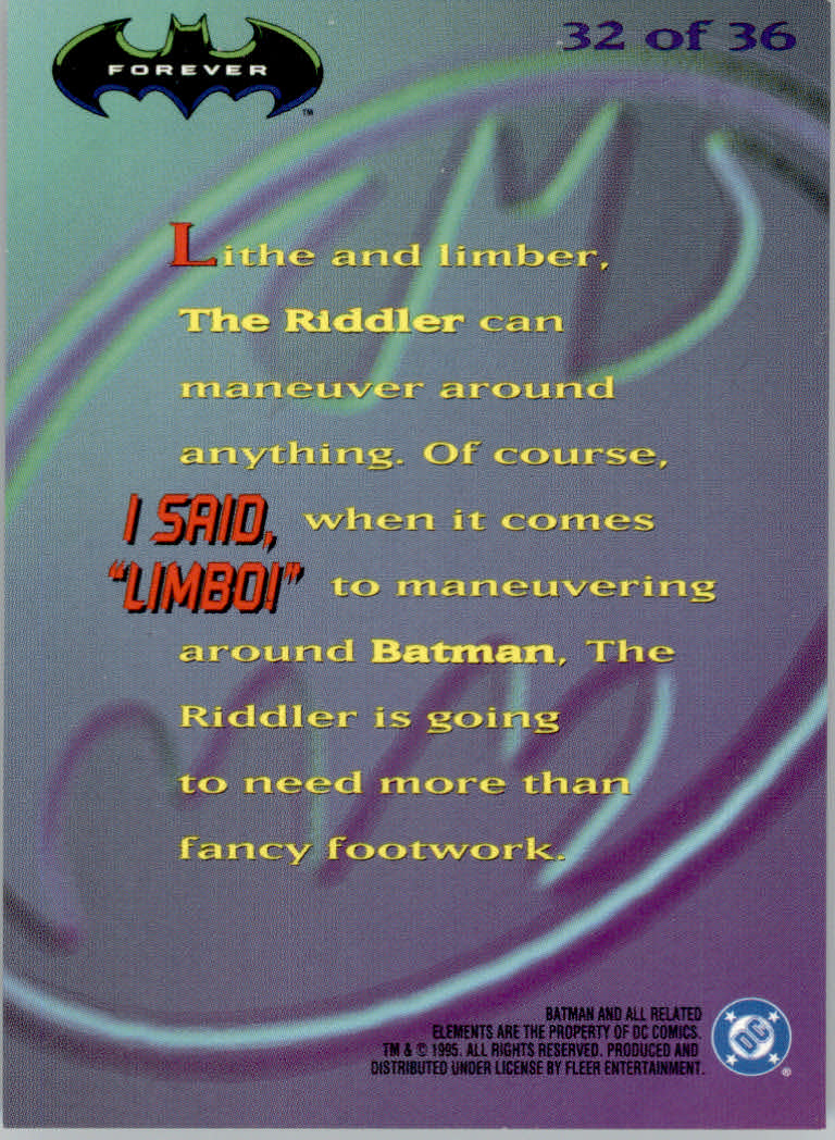 Batman Forever (1995 Fleer Ultra) "Insert" Cards - Picture 87 of 93