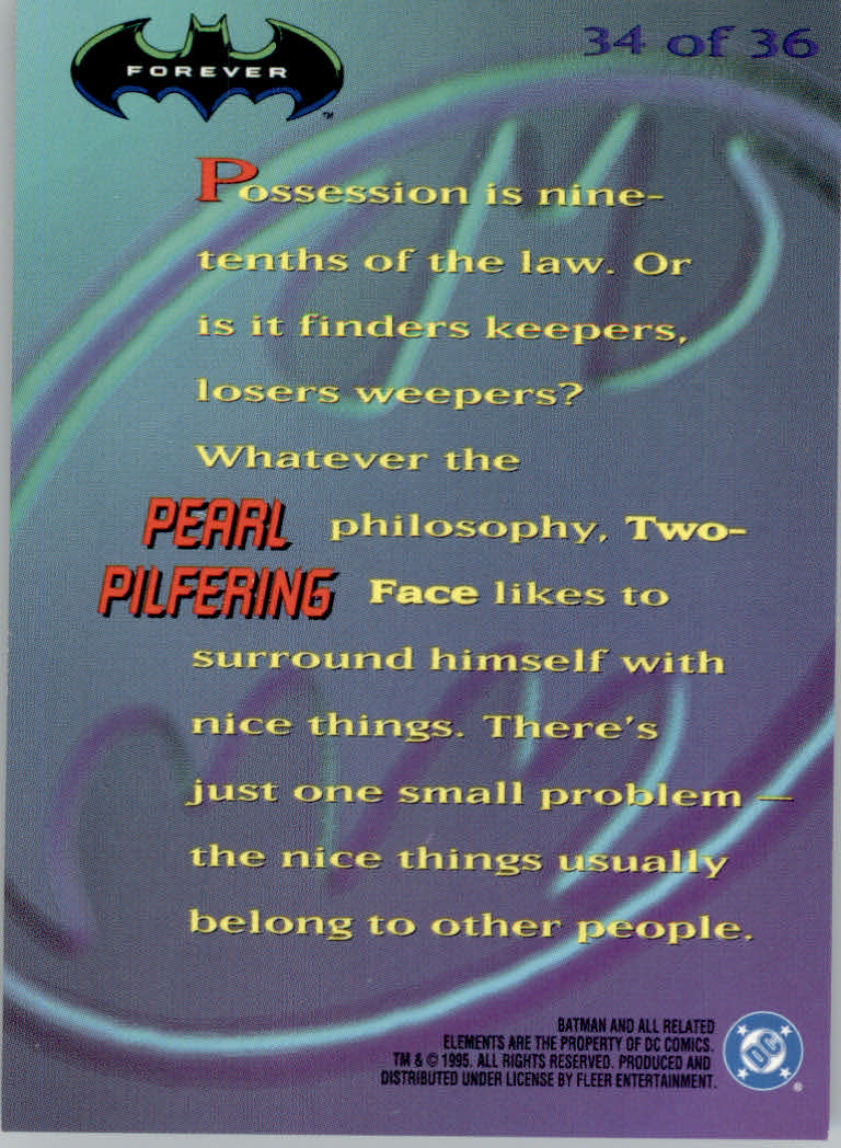 Batman Forever (1995 Fleer Ultra) "Insert" Cards - Picture 91 of 93