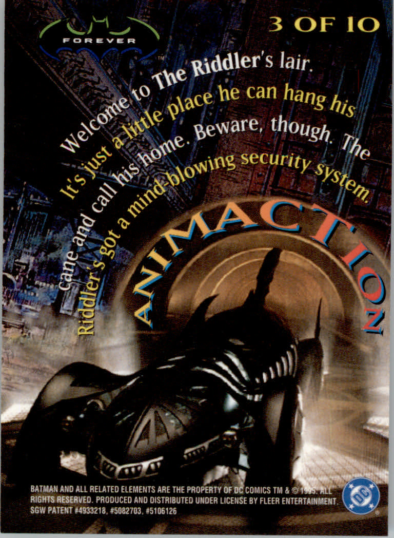 Batman Forever (1995 Fleer Ultra) "Insert" Cards - Picture 11 of 93