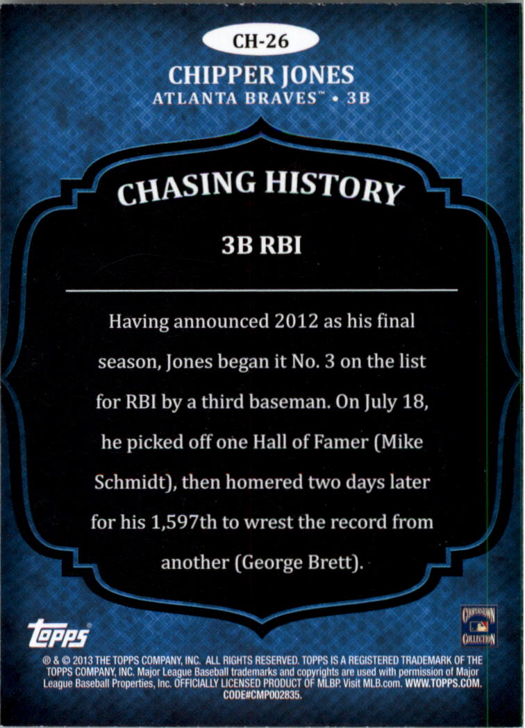 2013 Topps Chasing History Baseball Card Pick (Inserts)