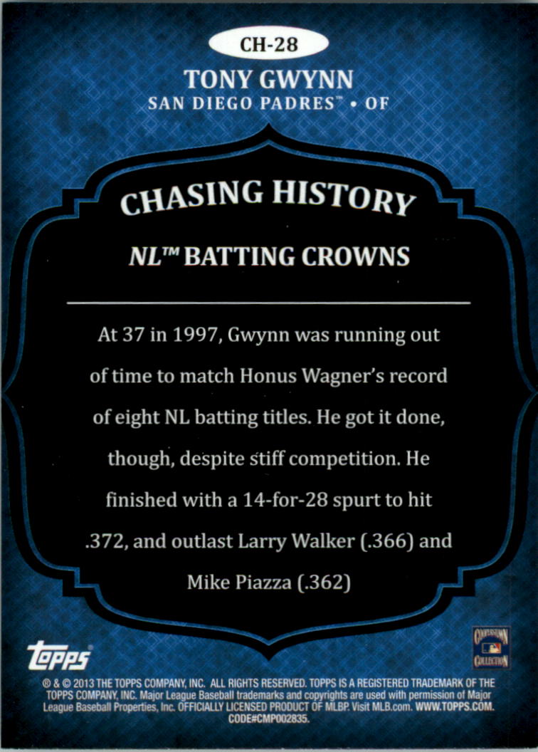 2013 Topps Chasing History Baseball Card Pick (Inserts)