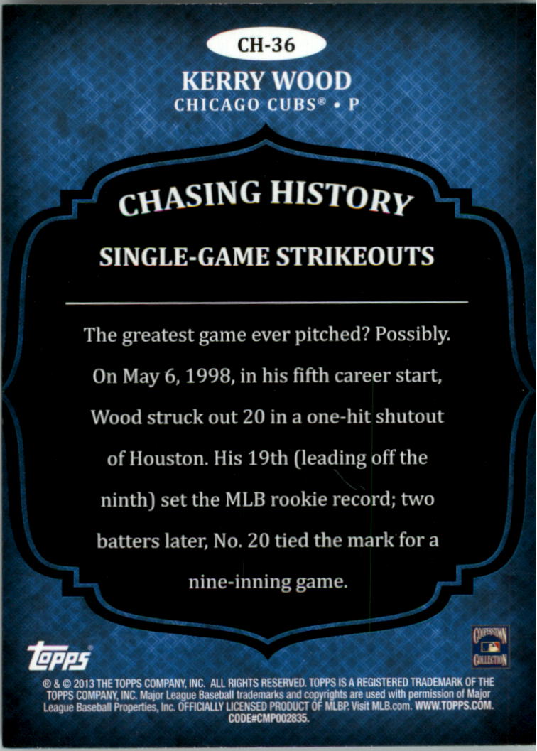 2013 Topps Chasing History Baseball Card Pick (Inserts)