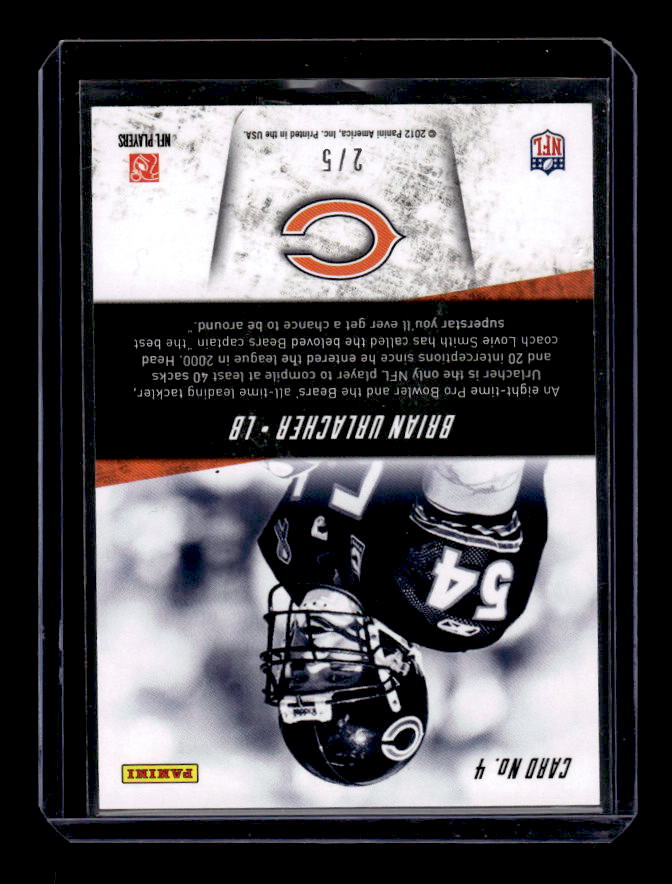2012 Rookies and Stars Greatest Hits Black Friday #4 Brian Urlacher back image