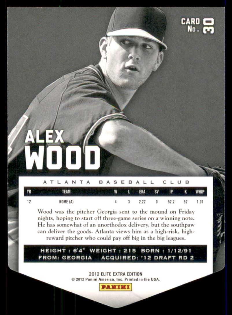2012 Elite Extra Edition Aspirations #30 Alex Wood back image