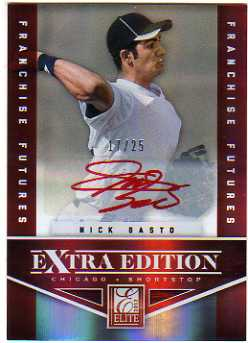 2012 Elite Extra Edition Franchise Futures Signatures Red Ink #57 Nick Basto
