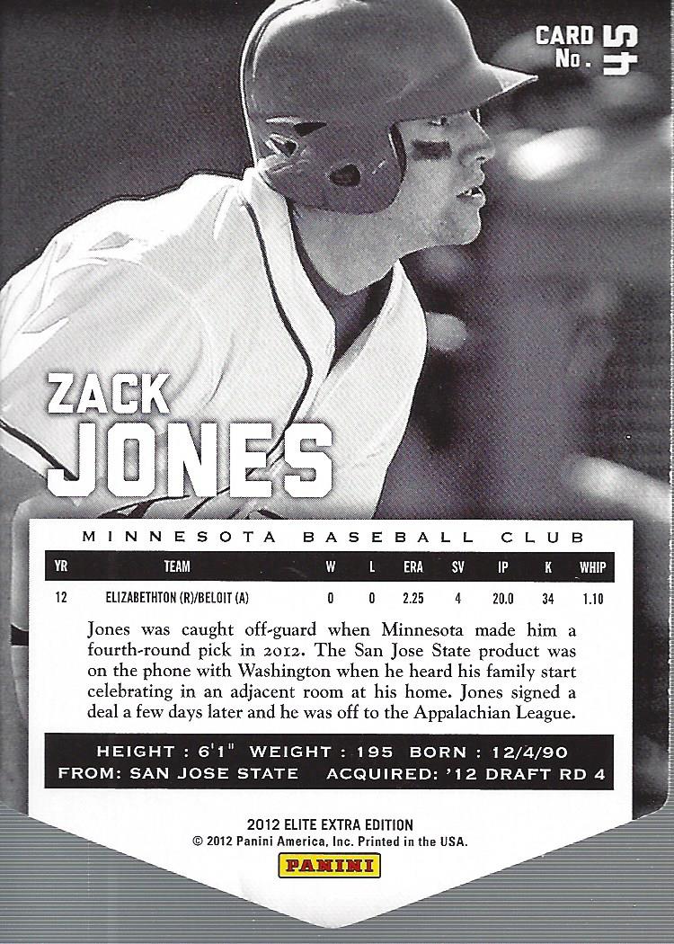 2012 Elite Extra Edition Status Gold #45 Zack Jones back image