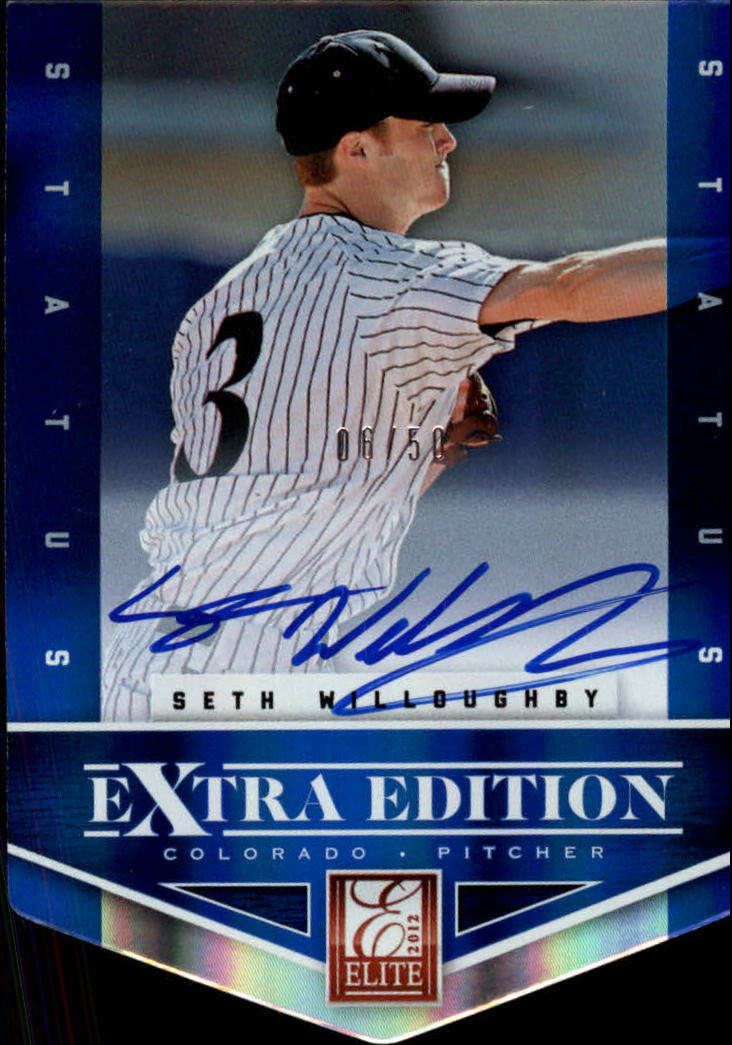 2012 Elite Extra Edition Signature Status Blue #180 Seth Willoughby