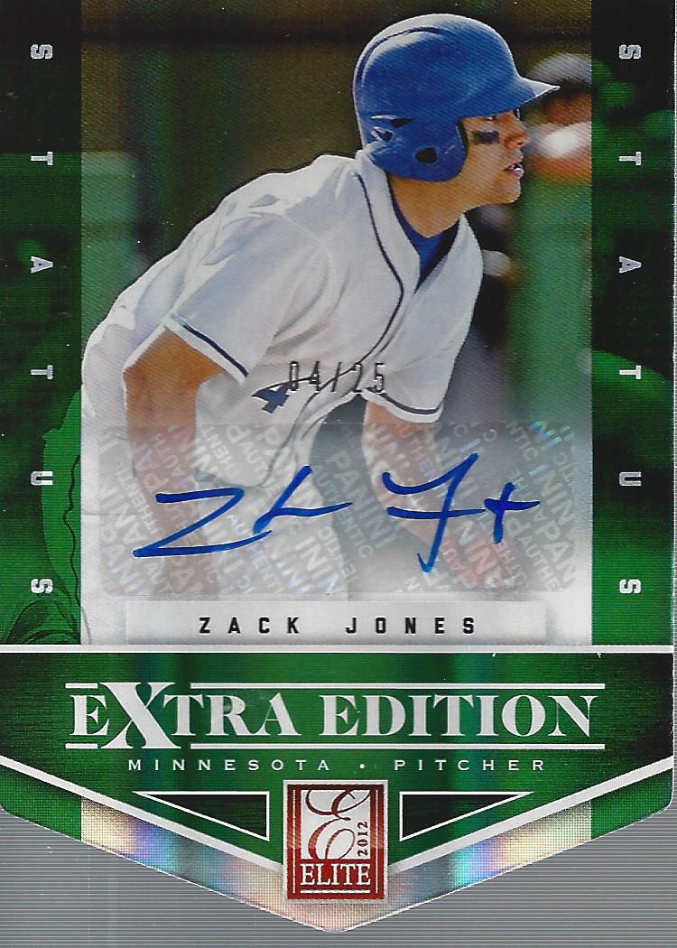 2012 Elite Extra Edition Signature Status Emerald #45 Zack Jones