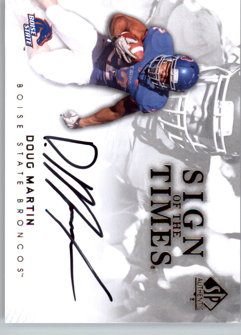 2012 SP Authentic Sign of the Times #STDO Doug Martin