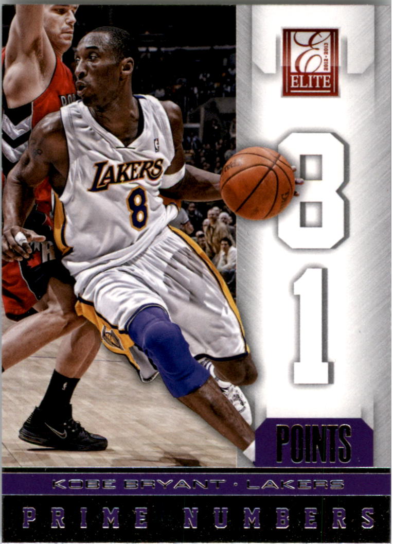 2012-13 Elite Prime Numbers #24 Kobe Bryant - NM-MT