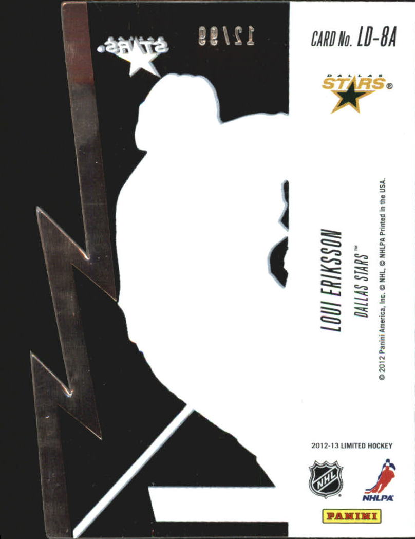 2012-13 Limited Duels Silver #LD8A Loui Eriksson back image
