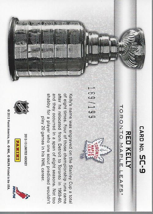 2012-13 Limited Stanley Cup Winners #SC9 Red Kelly back image