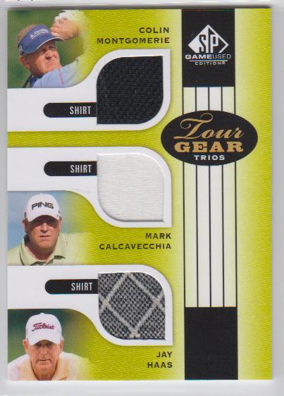 2012 SP Game Used Tour Gear Triple #TG3MCH Colin Montgomerie/ Mark Calcavecchia/ Jay Haas C