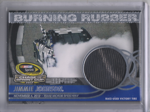 2013 Total Memorabilia Burning Rubber Chase Edition Silver #BRCJJ2 Jimmie Johnson's Car/Texas