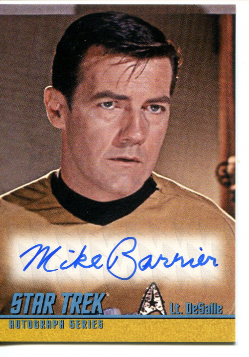 2013 Rittenhouse Star Trek The Original Series Heroes and Villains Autographs #A260 Michael Barrier as Lt. DeSalle L