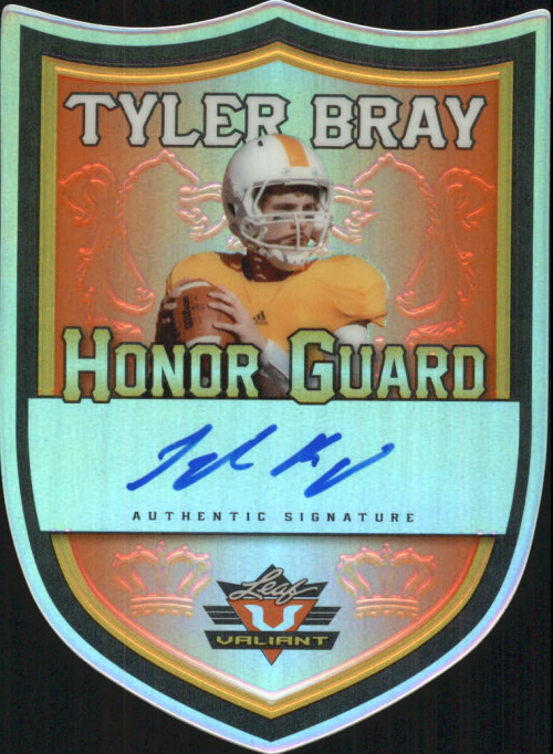 2013 Leaf Valiant Draft Honor Guard Die Cut Orange #HGTB1 Tyler Bray