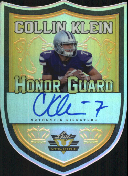 2013 Leaf Valiant Draft Honor Guard Die Cut Yellow #HGCK1 Collin Klein