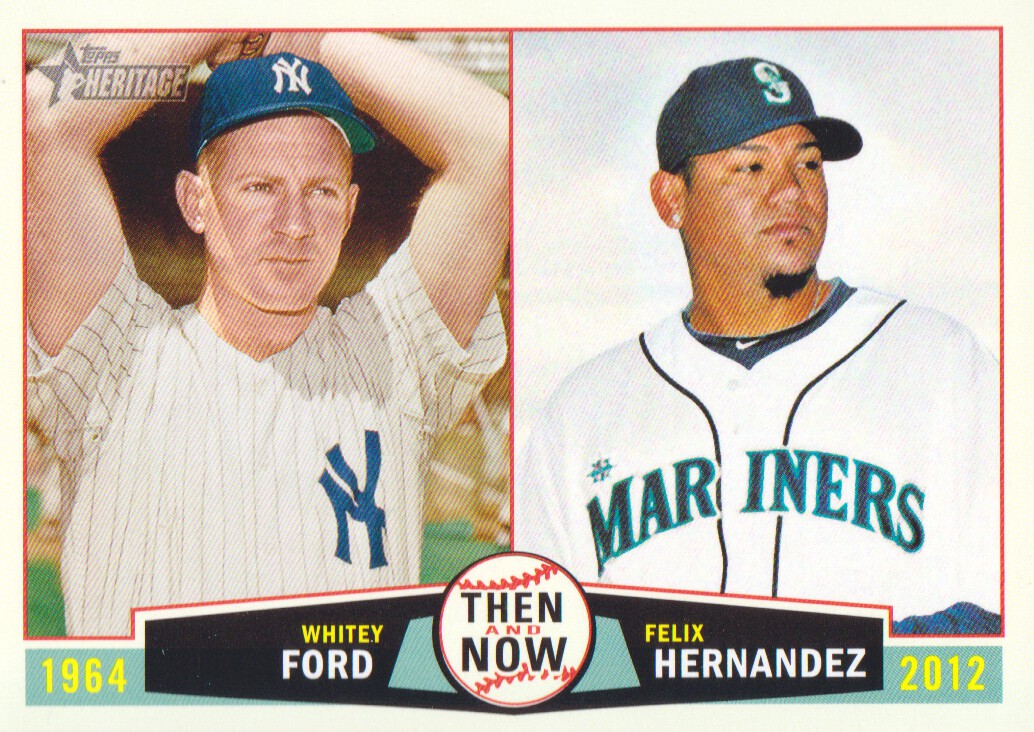 2013 Topps Heritage Then and Now #FH Whitey Ford/Felix Hernandez