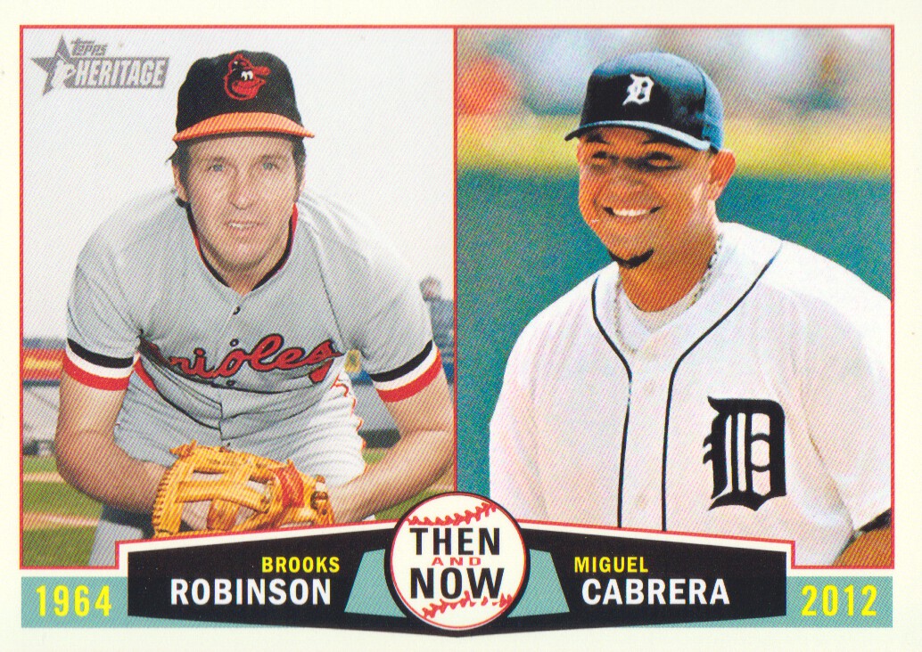 2013 Topps Heritage Then and Now #RC Brooks Robinson/Miguel Cabrera