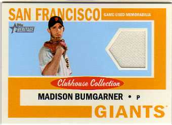 2013 Topps Heritage Clubhouse Collection Relics #MB Madison Bumgarner