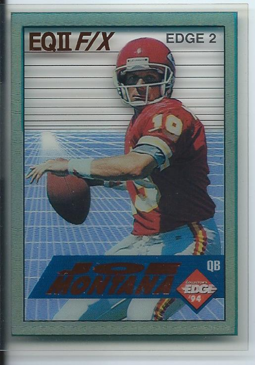 1994 Collector's Edge FX EQII Red Letters #2 Joe Montana