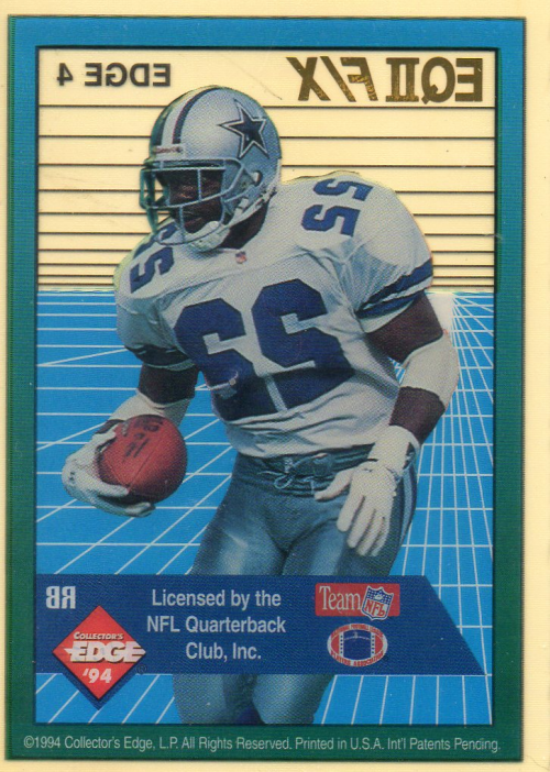 1994 Collector's Edge FX EQII Red Letters #4 Emmitt Smith back image