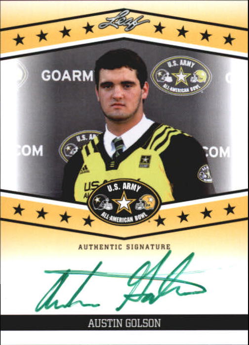 2013 Leaf Army All-American Bowl Tour Autographs Green Ink #TAAG1 Austin Golson