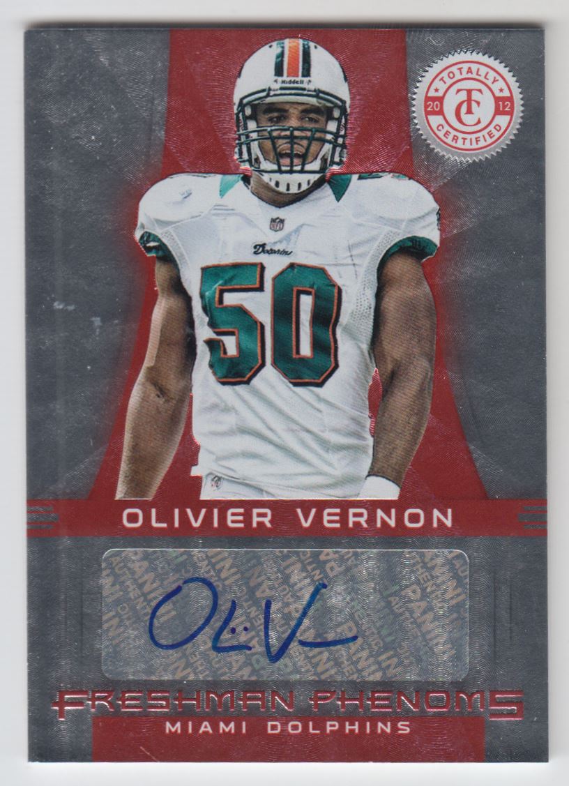 2012 Totally Certified #186 Olivier Vernon AU/290 RC