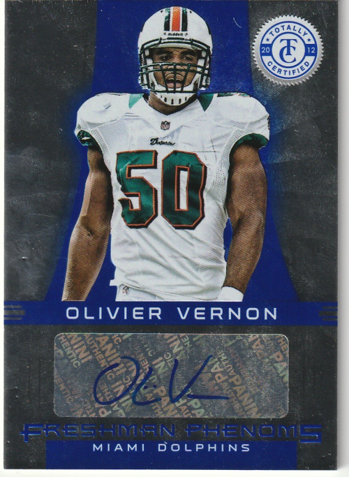 2012 Totally Certified Blue #186 Olivier Vernon AU/99