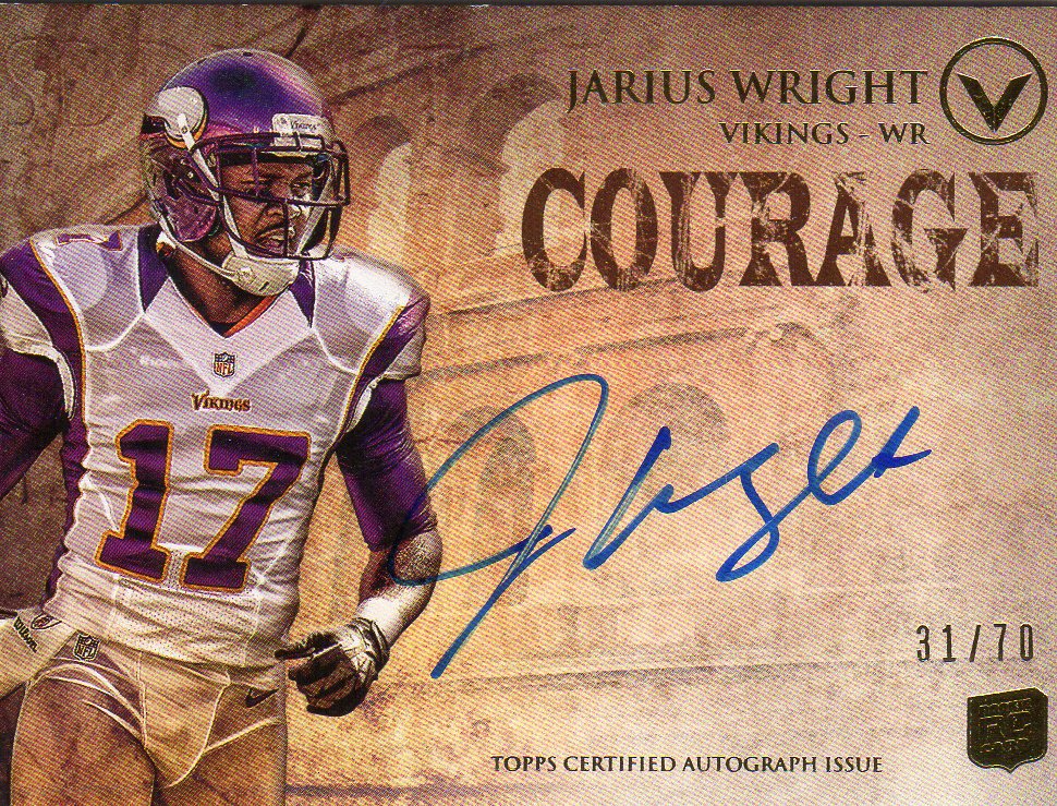 2012 Topps Valor Autographs Courage #VAJW Jarius Wright