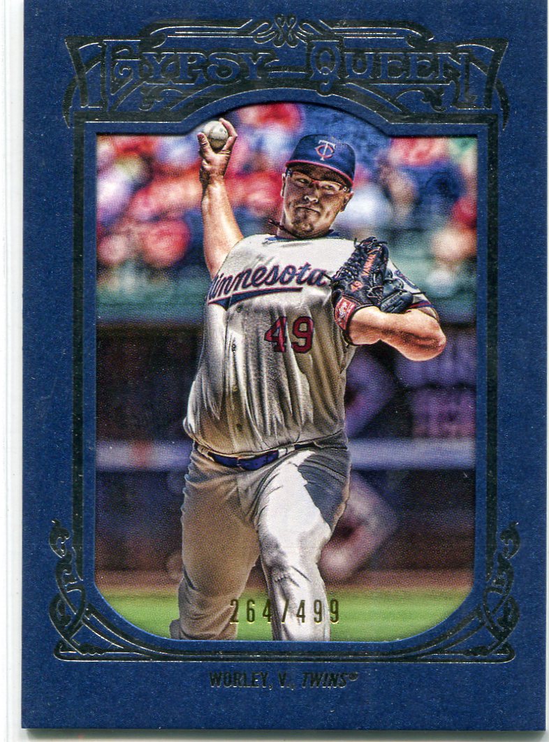 2013 Topps Gypsy Queen Framed Blue #261 Vance Worley