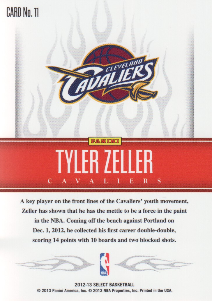 2012-13 Select Hot Rookies #11 Tyler Zeller back image