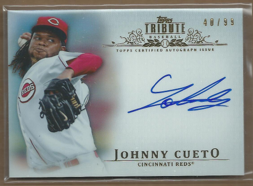 2013 Topps Tribute Autographs #JC Johnny Cueto