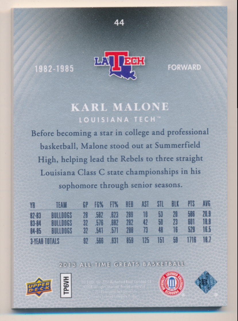 2013 Upper Deck All-Time Greats #44 Karl Malone