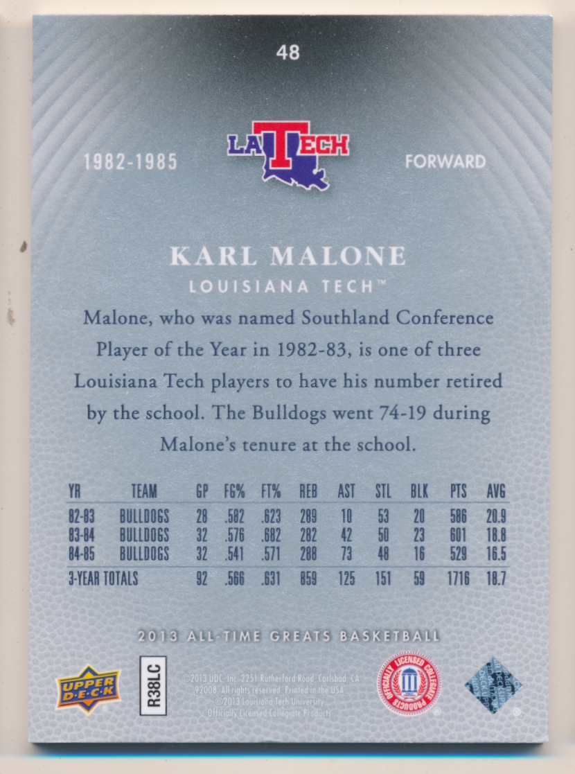 2013 Upper Deck All-Time Greats #48 Karl Malone