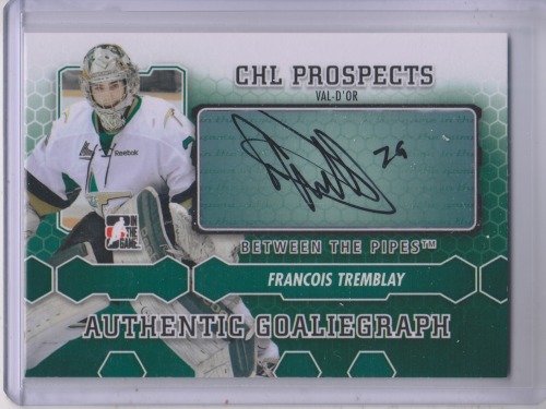 2012-13 Between The Pipes Autographs #AFT Francois Tremblay