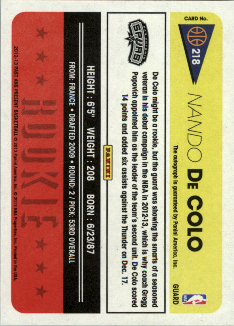 2012-13 Panini Past and Present Signatures Basketball Card Pick (Inserts) - Picture 65 of 91