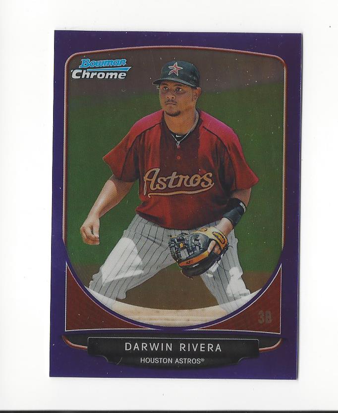 2013 Bowman Chrome Prospects Purple Refractors #BCP20 Darwin Rivera