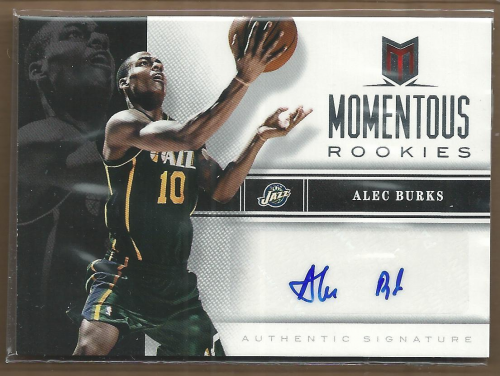 2012-13 Momentum Momentous Rookies Autographs #4 Alec Burks