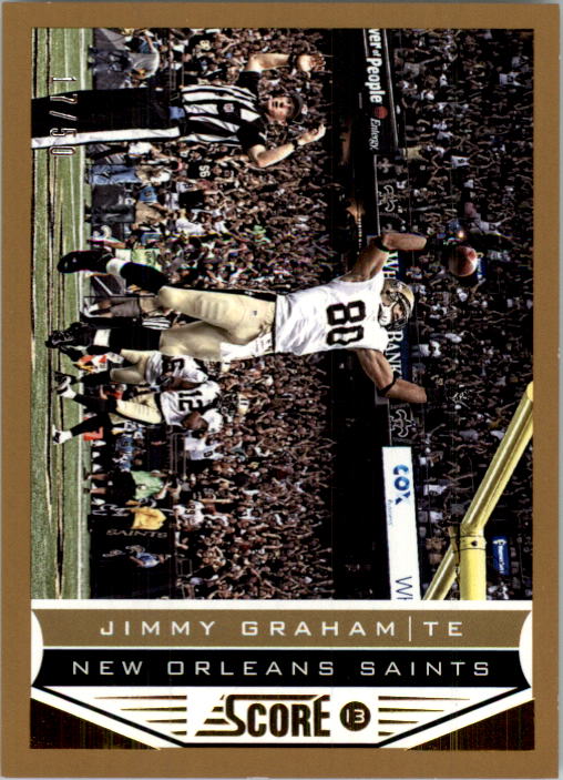 2013 Score Gold Zone #135 Jimmy Graham