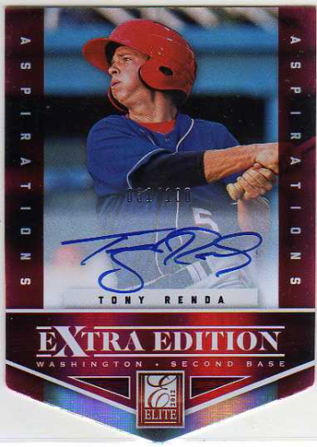 2012 Elite Extra Edition Signature Aspirations #139 Tony Renda