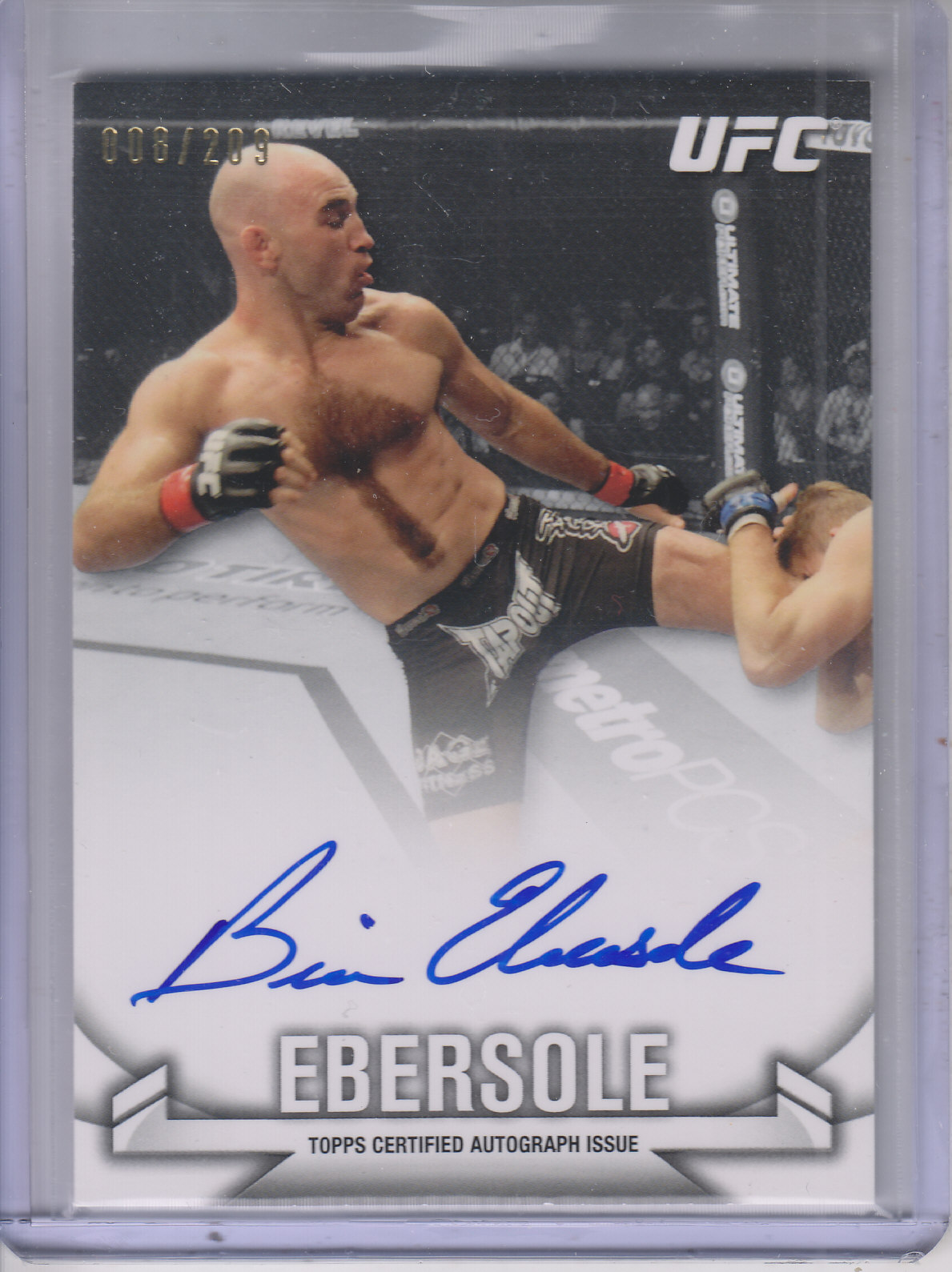 2013 Topps UFC Knockout Autographs #KABE Brian Ebersole/209