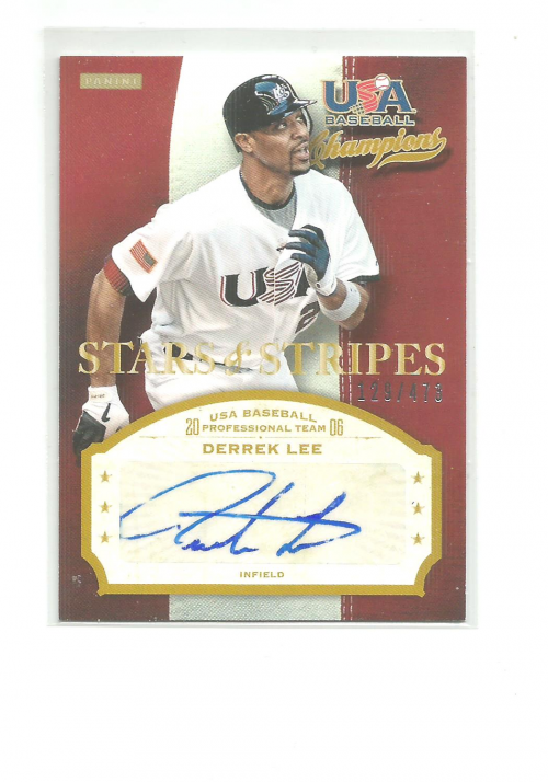2013 USA Baseball Champions Stars and Stripes Signatures #24 Derrek Lee/473