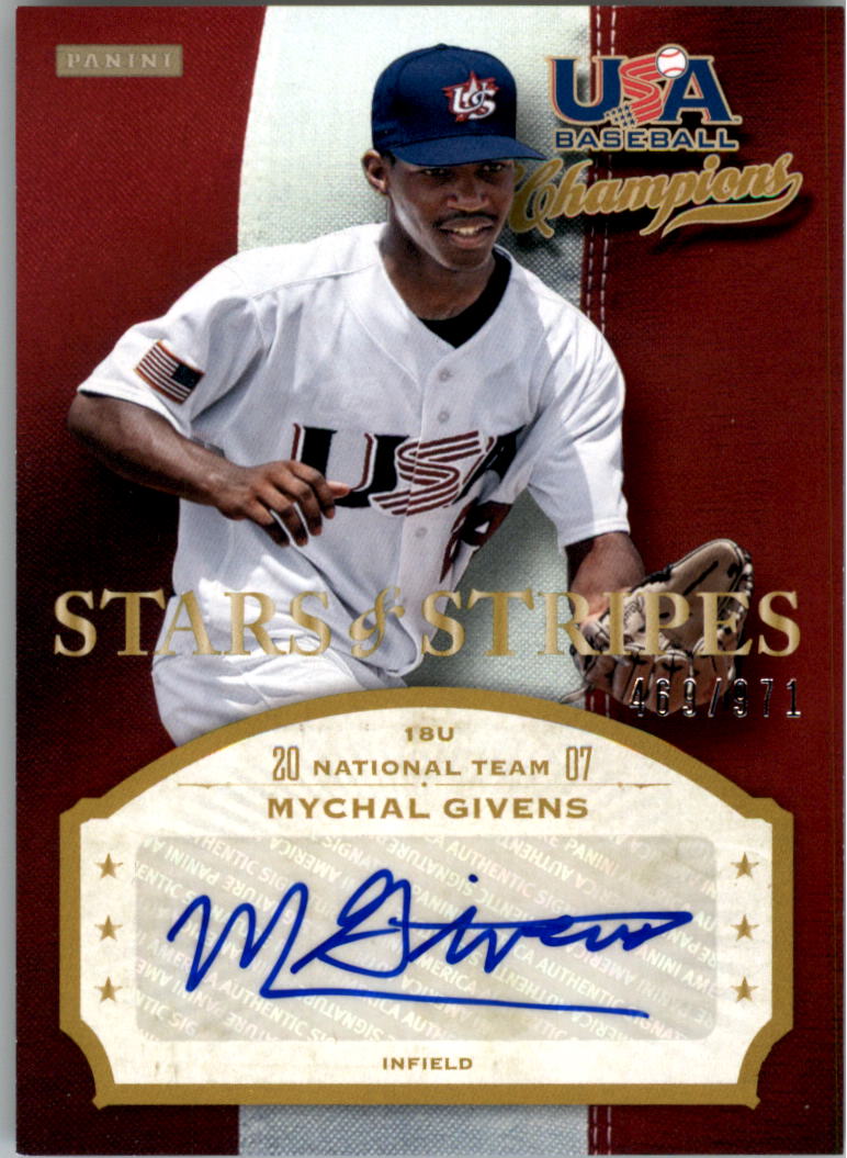 2013 USA Baseball Champions Stars and Stripes Signatures #32 Mychal Givens/971