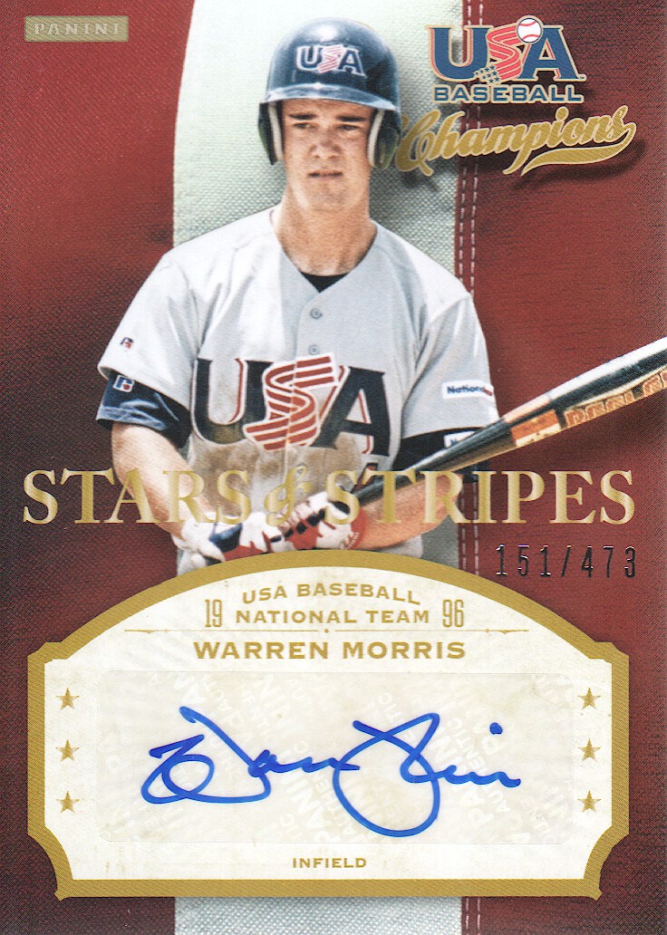 2013 USA Baseball Champions Stars and Stripes Signatures #42 Warren Morris/473
