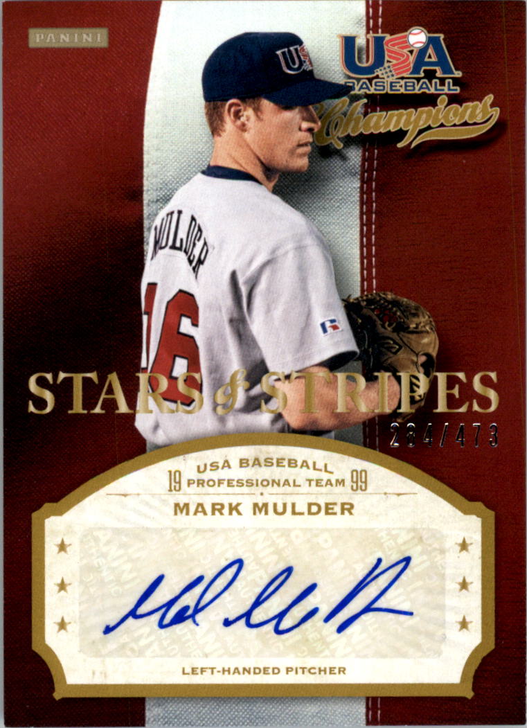2013 USA Baseball Champions Stars and Stripes Signatures #45 Mark Mulder/473