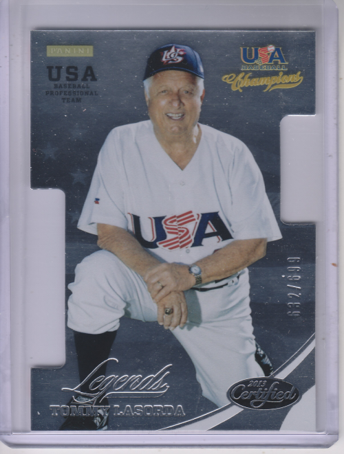 2013 USA Baseball Champions Legends Certified Die-Cuts #33 Tommy Lasorda